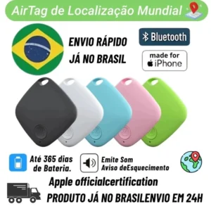 Kit1/2 Rastreador AirTag Smart Localizador GPS (Mala Carro Moto Pet Criança) Sem Limite de Distância